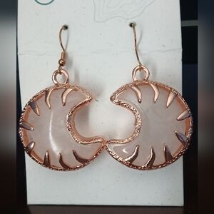 Chic Rose Gold Crescent Earrings
